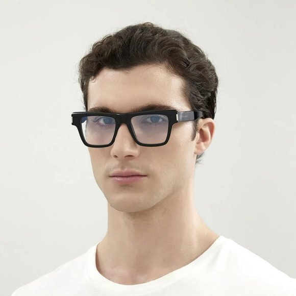 NEW Saint Laurent  SL 469 New Wave 001 Black Square Unisex Eyeglasses - Picture 9 of 9